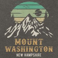 Retro Mount Washington NH Merchandise Hiking Mt Washington Cotton Canvas Backpack