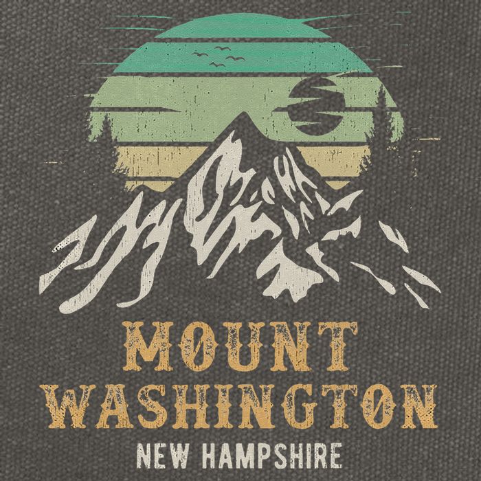 Retro Mount Washington NH Merchandise Hiking Mt Washington Cotton Canvas Backpack
