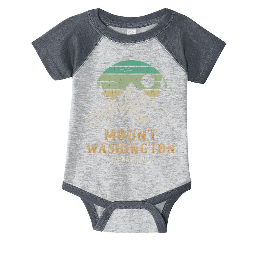 Retro Mount Washington NH Merchandise Hiking Mt Washington Infant Baby Jersey Bodysuit