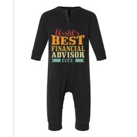 Retro Motif Worlds Best Financial Advisor Infant Fleece One Piece