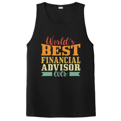 Retro Motif Worlds Best Financial Advisor PosiCharge Competitor Tank