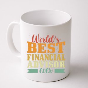 Retro Motif Worlds Best Financial Advisor Coffee Mug