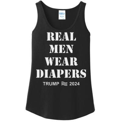 Real M.E.N Wear Diapers Trump 2024 Meme Ladies Essential Tank