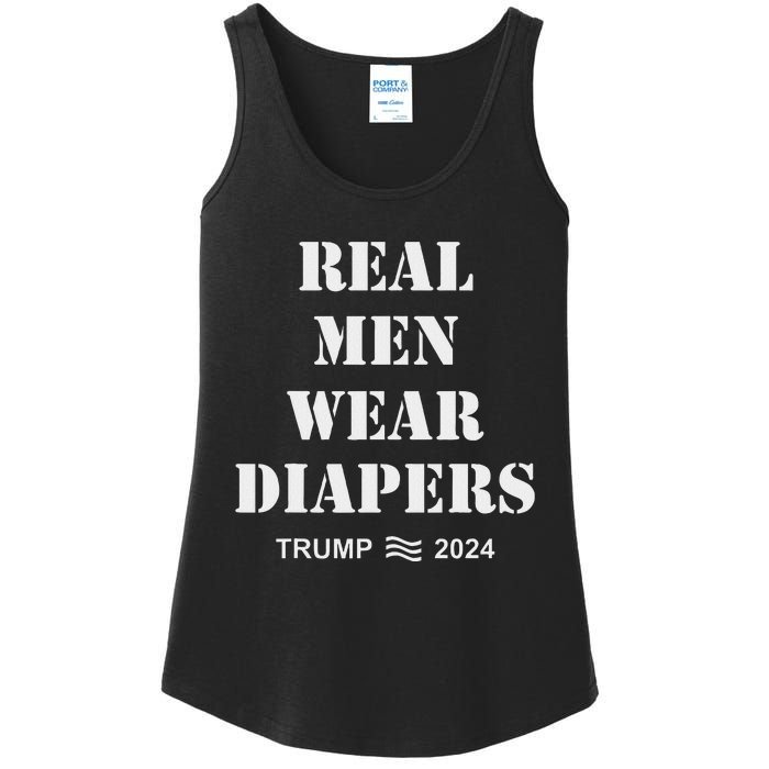 Real M.E.N Wear Diapers Trump 2024 Meme Ladies Essential Tank