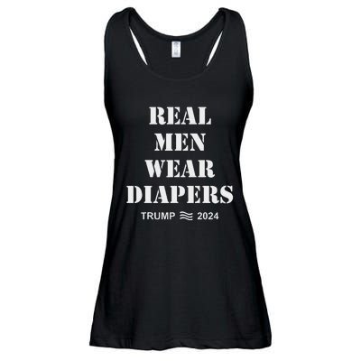 Real M.E.N Wear Diapers Trump 2024 Meme Ladies Essential Flowy Tank