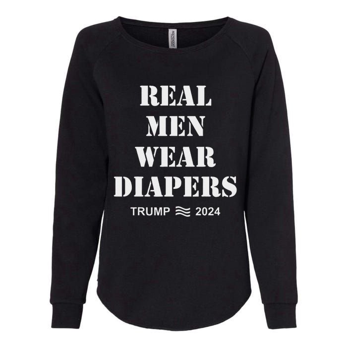 Real M.E.N Wear Diapers Trump 2024 Meme Womens California Wash Sweatshirt