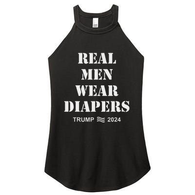 Real M.E.N Wear Diapers Trump 2024 Meme Women's Perfect Tri Rocker Tank