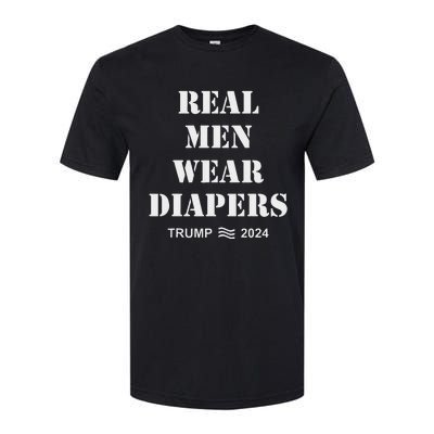 Real M.E.N Wear Diapers Trump 2024 Meme Softstyle CVC T-Shirt