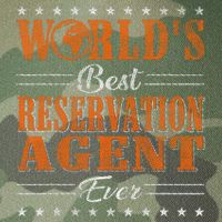 Retro Motif Worlds Best Reservation Agent Legacy Tie Dye Trucker Hat