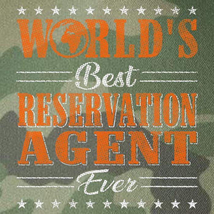 Retro Motif Worlds Best Reservation Agent Legacy Tie Dye Trucker Hat