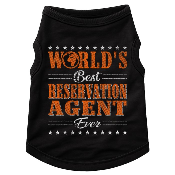 Retro Motif Worlds Best Reservation Agent Doggie Tank