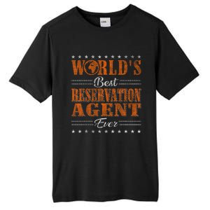 Retro Motif Worlds Best Reservation Agent Tall Fusion ChromaSoft Performance T-Shirt