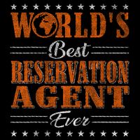 Retro Motif Worlds Best Reservation Agent Bucket Hat
