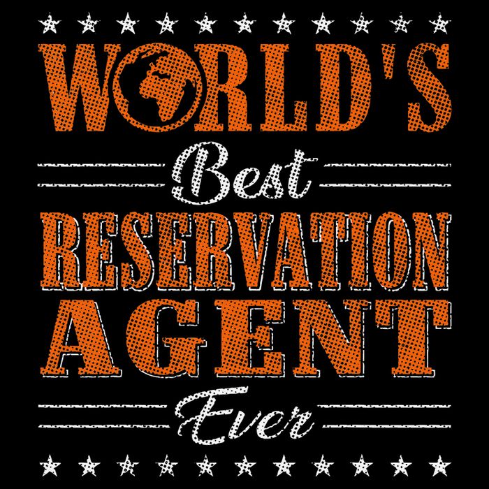 Retro Motif Worlds Best Reservation Agent Bucket Hat