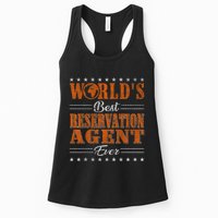 Retro Motif Worlds Best Reservation Agent Womens Tank Top