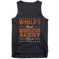 Retro Motif Worlds Best Reservation Agent Tank Top