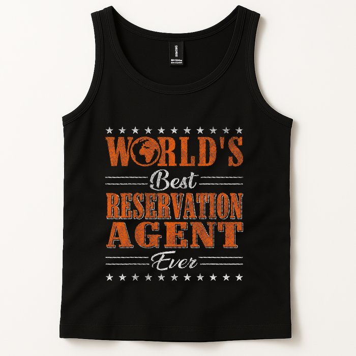 Retro Motif Worlds Best Reservation Agent Tank Top
