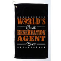 Retro Motif Worlds Best Reservation Agent Golf Towel