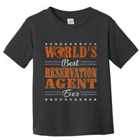 Retro Motif Worlds Best Reservation Agent Toddler T-Shirt
