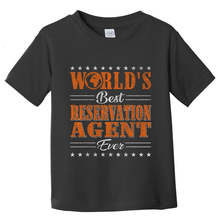 Retro Motif Worlds Best Reservation Agent Toddler T-Shirt