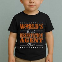 Retro Motif Worlds Best Reservation Agent Toddler T-Shirt
