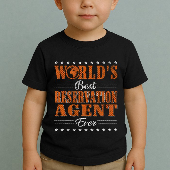 Retro Motif Worlds Best Reservation Agent Toddler T-Shirt