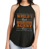 Retro Motif Worlds Best Reservation Agent Women's Perfect Tri Rocker Tank
