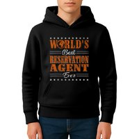 Retro Motif Worlds Best Reservation Agent Kids Hoodie