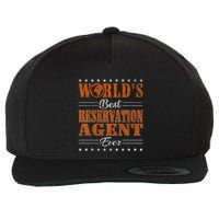 Retro Motif Worlds Best Reservation Agent Wool Snapback Cap