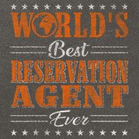 Retro Motif Worlds Best Reservation Agent Cotton Canvas Backpack