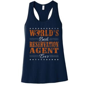 Retro Motif Worlds Best Reservation Agent Women's Racerback Tank