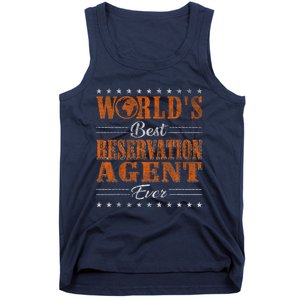 Retro Motif Worlds Best Reservation Agent Tank Top