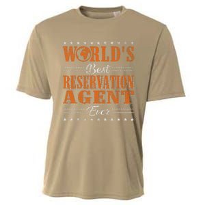 Retro Motif Worlds Best Reservation Agent Cooling Performance Crew T-Shirt