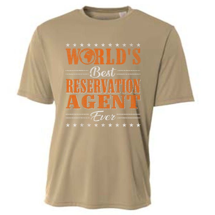 Retro Motif Worlds Best Reservation Agent Cooling Performance Crew T-Shirt