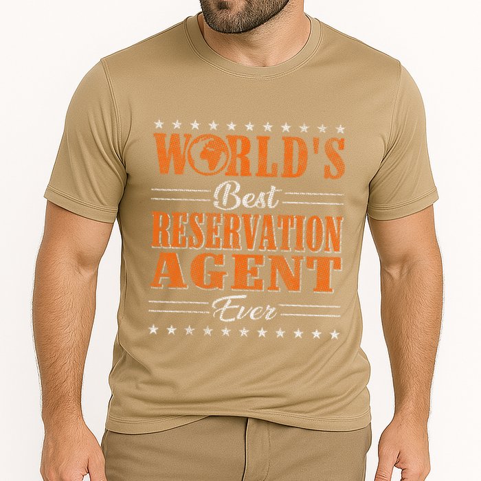 Retro Motif Worlds Best Reservation Agent Performance Shirt