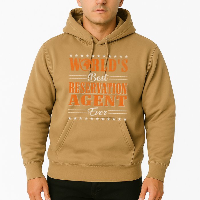 Retro Motif Worlds Best Reservation Agent Hoodie