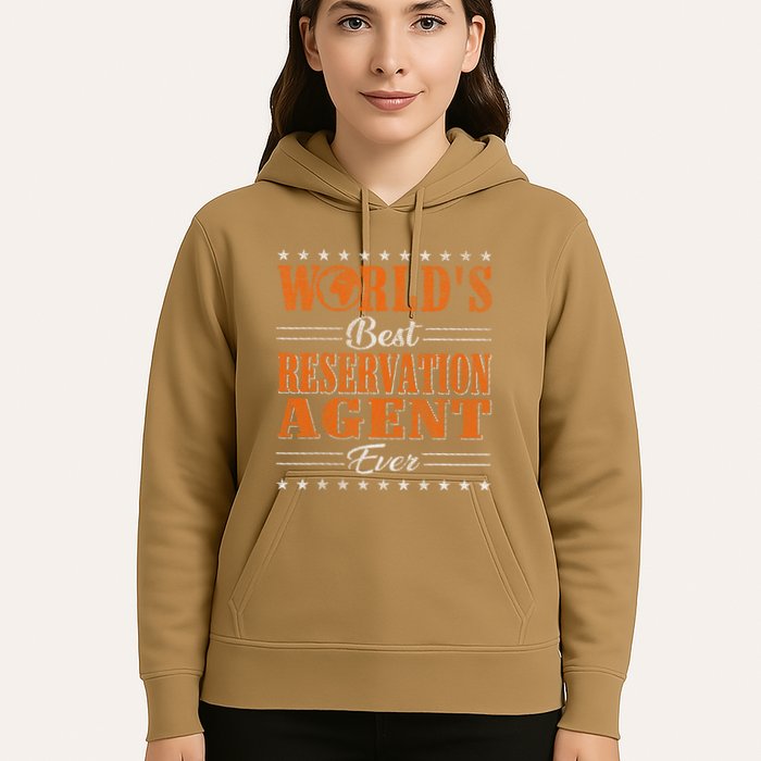 Retro Motif Worlds Best Reservation Agent Hoodie