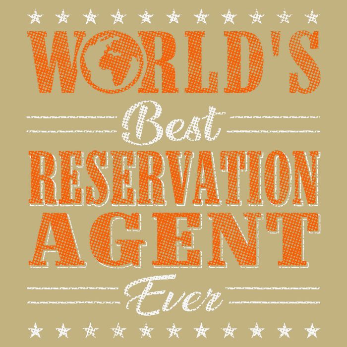 Retro Motif Worlds Best Reservation Agent Long Sleeve Shirt