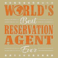 Retro Motif Worlds Best Reservation Agent Button