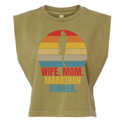 Running Marathoner Wife Mom Marathon Runner Gift Garment-Dyed Women's Muscle Tee