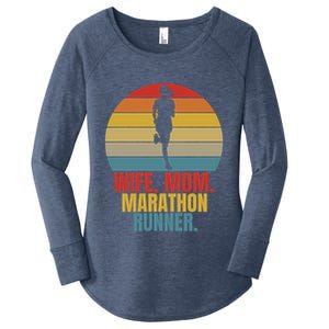 Running Marathoner Wife Mom Marathon Runner Gift Women's Perfect Tri Tunic Long Sleeve Shirt