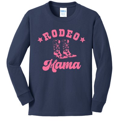 Rodeo Mama Western Mommy First Birthday Mother Day Gift Kids Long Sleeve Shirt