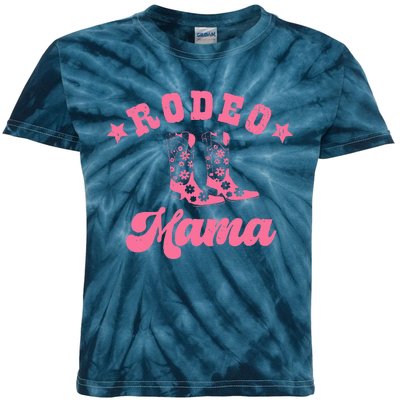 Rodeo Mama Western Mommy First Birthday Mother Day Gift Kids Tie-Dye T-Shirt