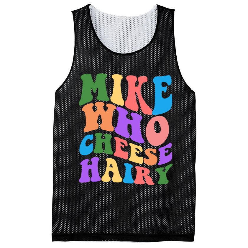 Retro Mike Who Cheese Hairy Mesh Reversible Basketball Jersey Tank
