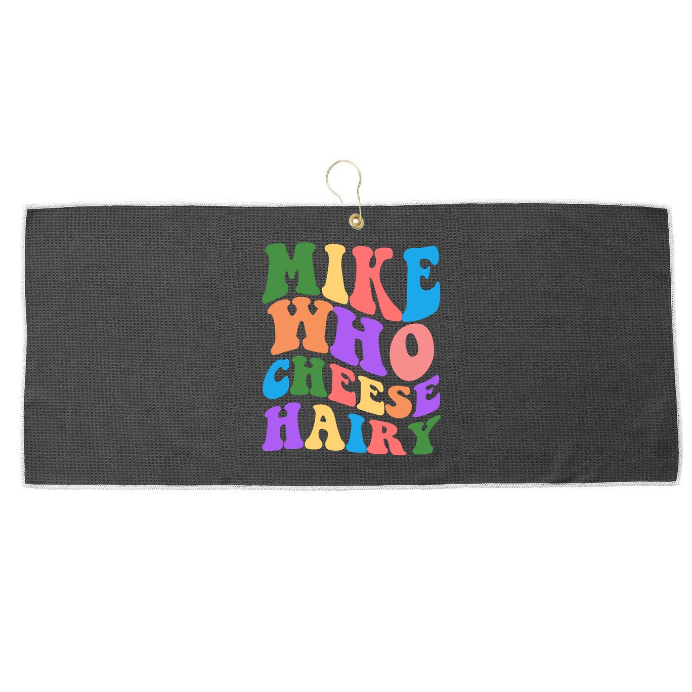 Retro Mike Who Cheese Hairy Large Microfiber Waffle Golf Towel