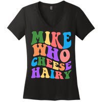 Retro Mike Who Cheese Hairy Women's V-Neck T-Shirt