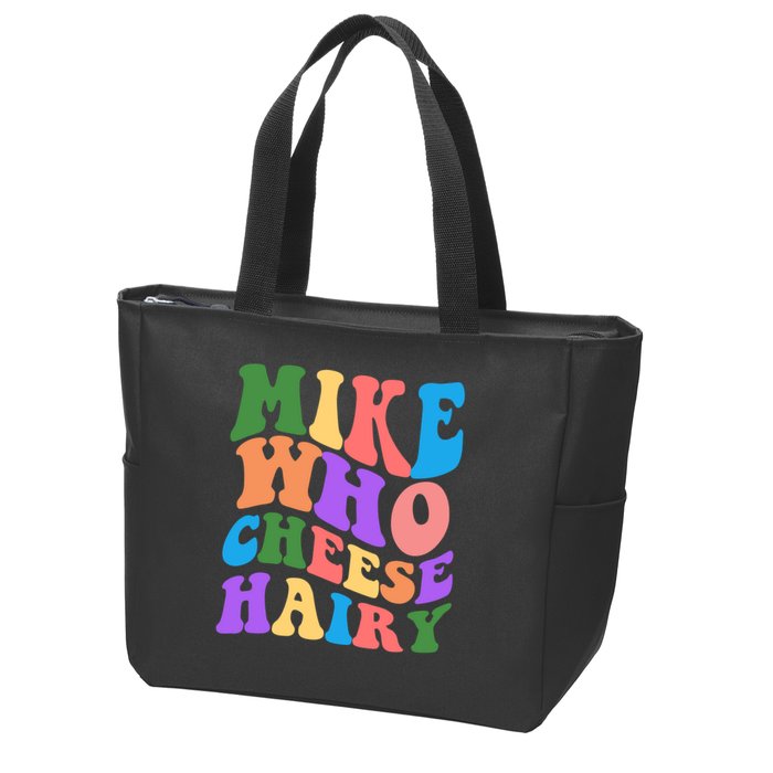 Retro Mike Who Cheese Hairy Zip Tote Bag