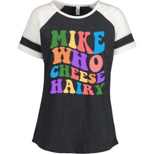 Retro Mike Who Cheese Hairy Enza Ladies Jersey Colorblock Tee