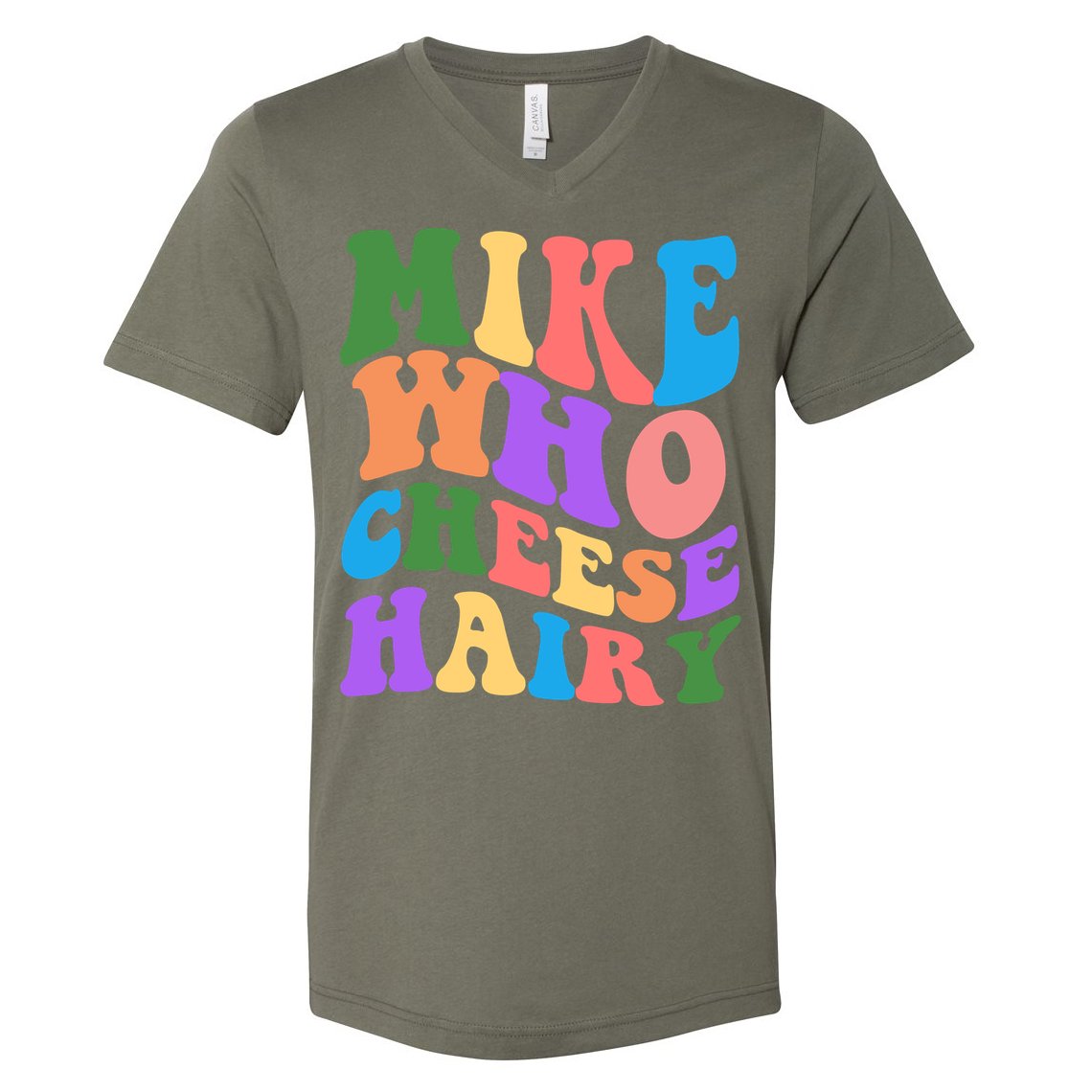 Retro Mike Who Cheese Hairy V-Neck T-Shirt