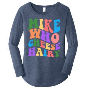 Retro Mike Who Cheese Hairy Women's Perfect Tri Tunic Long Sleeve Shirt